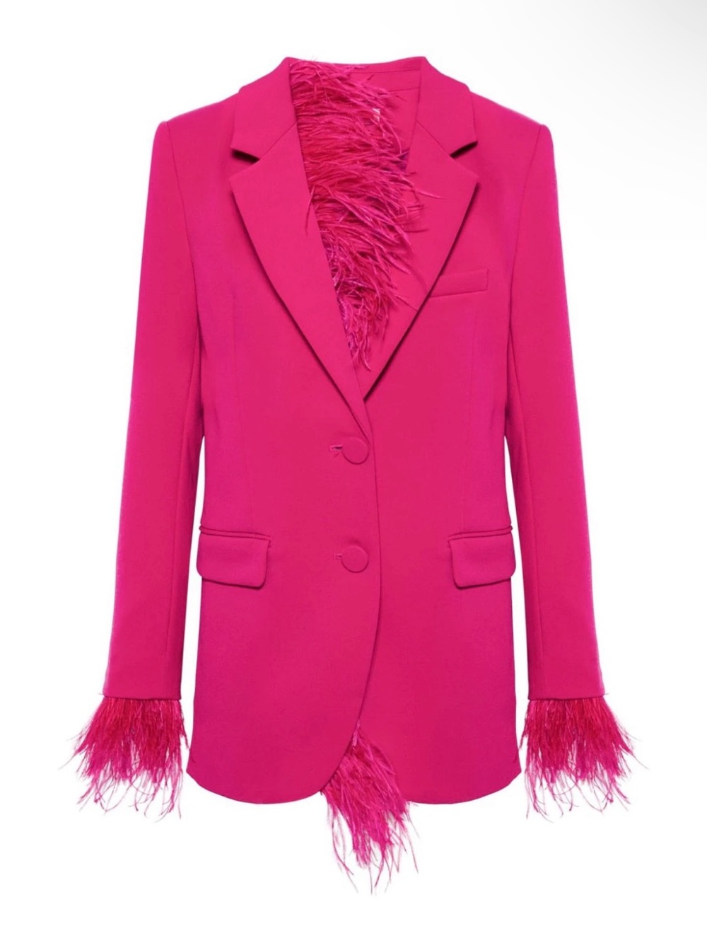 NWT Rare Luxury MICHAEL KORS Feather Trim Crepe Boyfriend Blazer, Size 12, $495